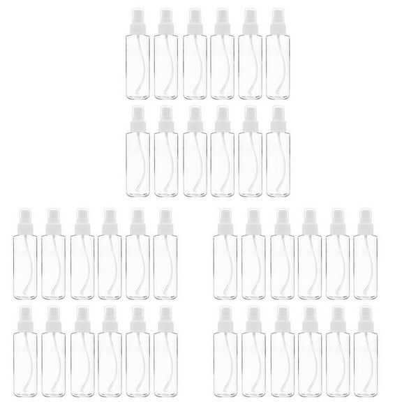 36 Pack Fine Mist Clear Spray Bottles 120 Ml (4 Oz) with Pump Spray Cap, Reusable and Refillable Empty Plastic Bottles
