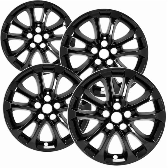 Set of 4 17 inch Gloss Black ABS Wheel Skins Compatible with 2019 - 2020 Ford Fusion SE Impostors for KS7Z1007F Wheel Series