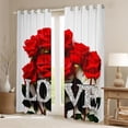 thumbnail image 2 of Castle Fairy Red Rose Black Out Curtains,Romantic Flowers Curtains Pack of 2 (42x63 Each), 2 of 6