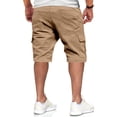 thumbnail image 4 of Mens Casual Cotton Twill Cargo Shorts Drawstring Classic Chino Stretch Short with 6 Pockets, 3XL, 4 of 8