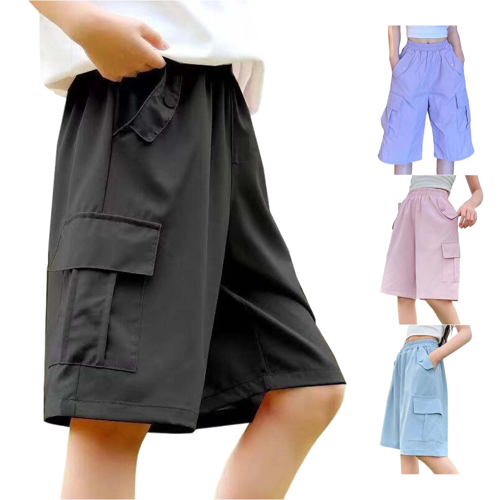 Girls Work Pants for Children Summer Outerwear Silk Pants with A Five Inch Length Girls Sports Pants for Children 4 15 Years . Short Outfit Shorts Set for Big Girls Shorts 5t Gymnastics Top