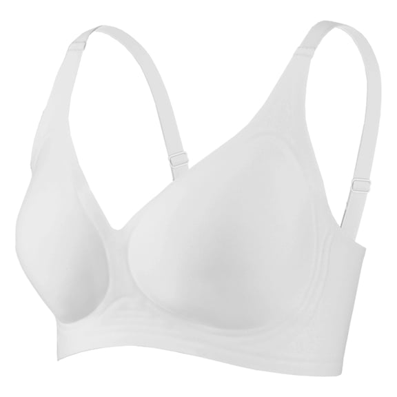Women's Jelly Bra, Seamless Wireless Bra, Comfortable Full Coverage Wirefree T-Shirt Bra Qeldulk