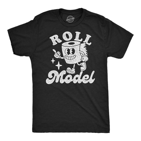 Mens Funny T Shirts Roll Model Sarcastic Toilet Paper Graphic Novelty Tee for Men Graphic Tees