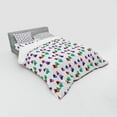 thumbnail image 3 of Ambesonne Colorful Bedding Set 3 Pcs, Hearts and Skulls, Twin XL, Multicolor, 3 of 3