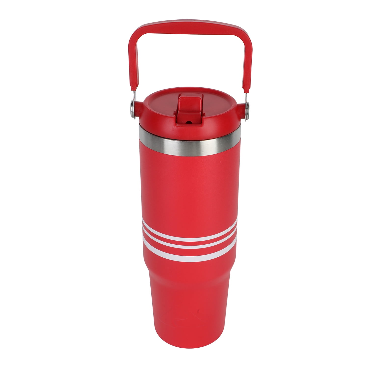 Ozark Trail 30 oz Swivel Tumbler, Red Engine with White Stripe