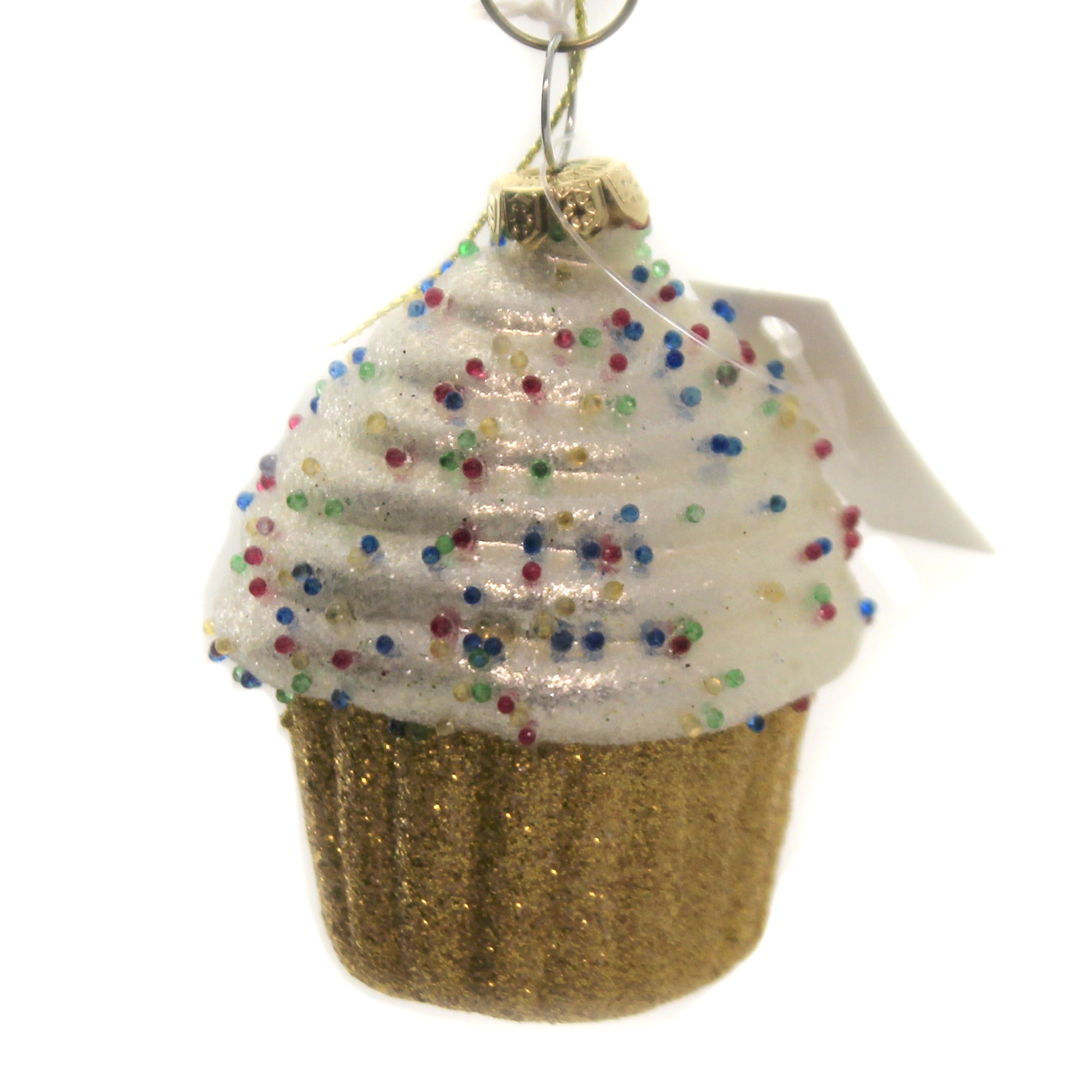 Details about   Glass Clip-On Cupcake Ornament Sprinkles Pink Blue Birthday Pink Pastel Wrapper 