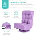 thumbnail image 5 of Best Choice Products Folding Floor Gaming Chair for Home, Office w/ 360-Degree Swivel, 4 Positions - Lavender, 5 of 7