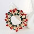 thumbnail image 3 of Wweixi Broche de Noël Verte avec Strass, Broche Rétro, Broche Cristal AL056-A, 3 of 6