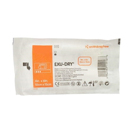 Exu-dry Full Absorbency Slit Tube Dressing 4" X 6" Part No. 5999101 (25/box)