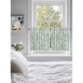 thumbnail image 3 of Green Ivy Leaves 2 Panel Kitchen Curtains for Small Windows, Spring Plants Botanical Modern Country Bathroom Tier Curtain, Short Window Treatment for Bedroom/Living Room 55"x24", 3 of 6