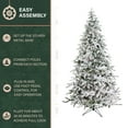 thumbnail image 4 of Fraser Hill Farm 12 ft Flocked Mountain Pine Artificial Christmas Tree with White Incandescent Smart Lights, FFMP012-3SN, 4 of 17