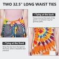 thumbnail image 6 of Colorful Rainbow Tie Dye Spiral Pattern Apron-Garden Aprons for Women with Pockets-Cotton Linen Waterproof Kitchen Cooking Gardening Aprons Adjustable for Kitchen,Cooking,BBQ and Salon 33x27 Inch, 6 of 7