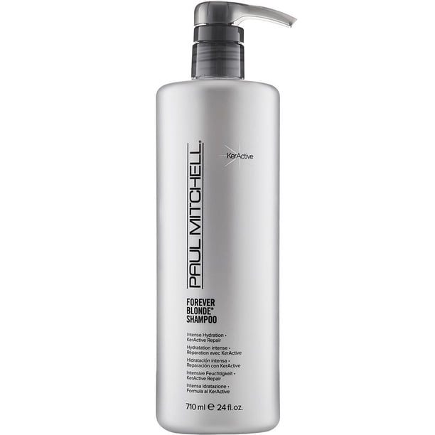 Paul Mitchell Forever Blonde Shampoo, Hidrata y Repara, Para Cabello Rubio, Nutre y Fortalece, 710 ml