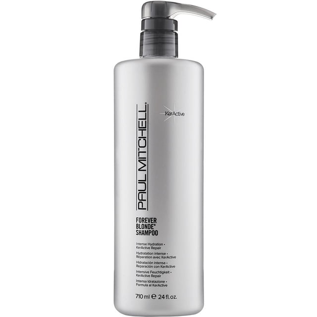 Paul Mitchell Forever Blonde Shampoo, Hidrata y Repara, Para Cabello Rubio, Nutre y Fortalece, 710 ml