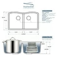 thumbnail image 6 of Transolid Aversa Granite 32-in Kitchen Sink Kit with Grids, Strainers and Drain Installation Kit in White, 6 of 7