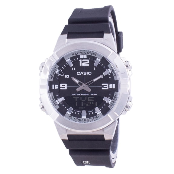 Casio Analog Digital World Time Resin Strap AMW-870-1A AMW870-1 Men's Watch