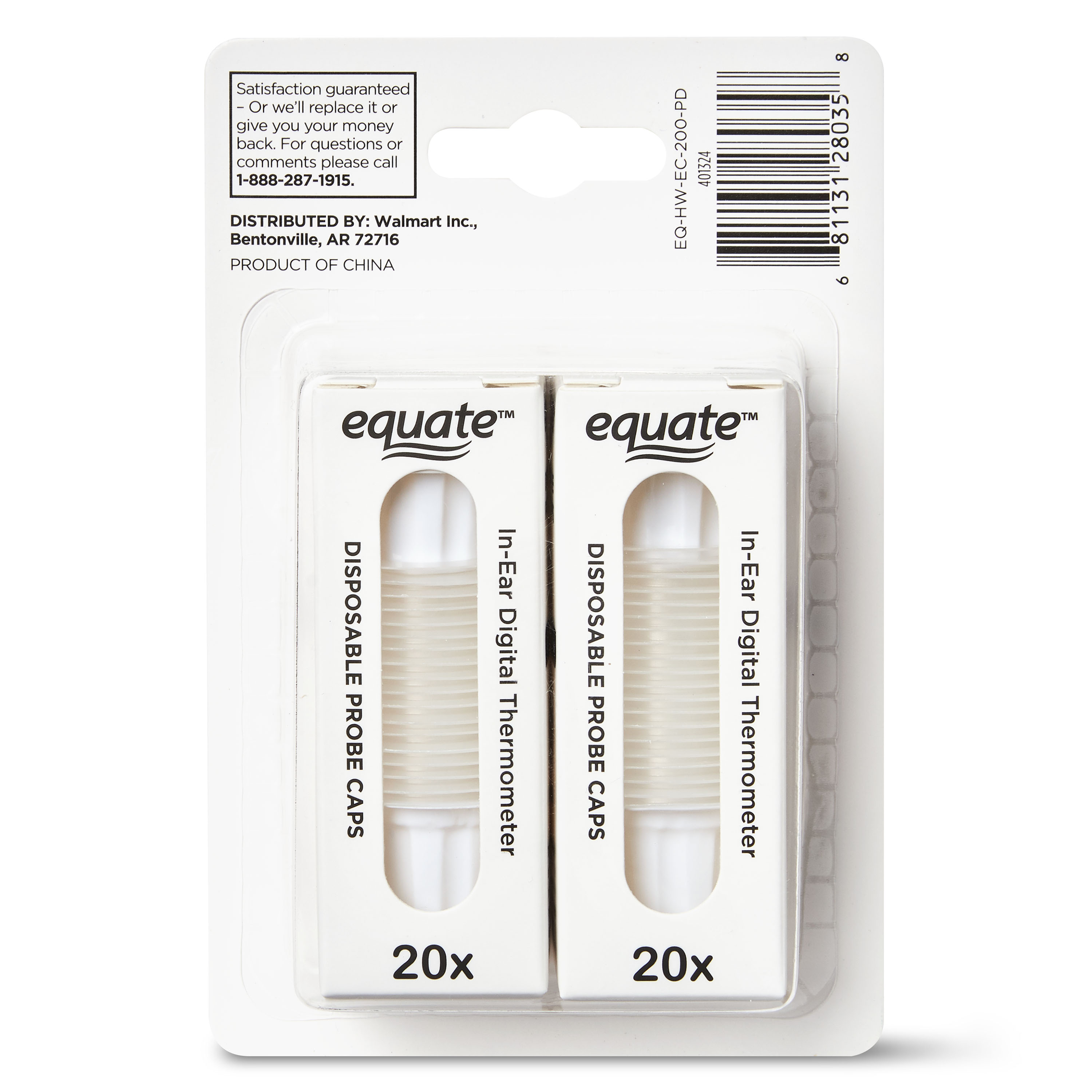 Equate Children's Disposable Probe Caps for In-Ear Thermometers, 40 Count
