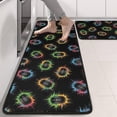 thumbnail image 2 of Kitchen Rugs Sets Of 2,Colorful Mice Games Icons Black Pattern Anti Fatigue Kitchen Mat Rugs Non Slip Washable,Decorative Kitchen Floor Mats for Kitchen,Sink,Laundry,17"x47"+17"x47", 2 of 5
