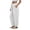 White, variant on Lenpel Womens Summer Harem Pants High Elastic Waist Wide Leg Lounge Trousers Casual Loose Fit Flowy Slacks