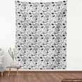 thumbnail image 3 of Ambesonne Black and White Fabric by the Yard Upholstery, Teenage Pattern, 10 Yards, White and Black, 3 of 4