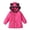 Rose Red, variant on Chenyin Kids Baby Fleece Hooded Jacket for Boys Girls 9 Months-6 Years Plush Zipper Trench Coat Fall Winter Thickened Outerwear Windbreaker Jackets for Toddler