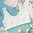 thumbnail image 3 of Quealent Girls Training Bra Soft Tank Tops for Toddler Girls Bras Girls Pull Over Built Up Strap Cotton Sport Bra Yellow,Large, 3 of 4