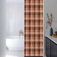 thumbnail image 3 of No Glue Heat Blocking Window Flims, Red Brown Checkered Window Privacy Film Frosted, Farmhouse Vintage Buffalo Plaid Peep-proof Door Windows Tint for Bathroom, Dormitory, 17.7 x 78.7 Inches, 3 of 9
