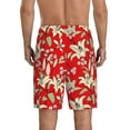 thumbnail image 3 of Kdxio Lilies Flowers Print Mens Sleep Shorts Bottoms Soft Comfy Pajama Wear Pants with Drawstring Pockets, 3 of 7