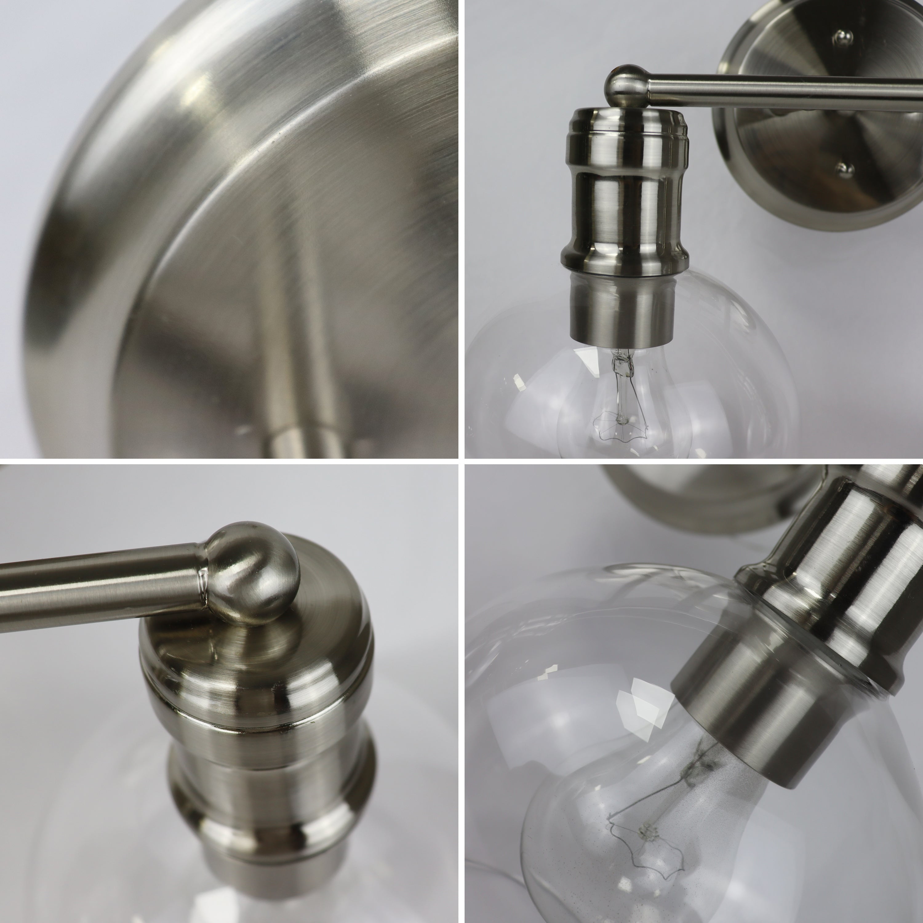 Radiance Goods Transitional Brushed Nickel 2 Light Vanity Bath Light 14" Wide