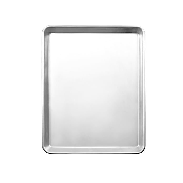 Choice Half Size 19 Gauge 13 x 18 Wire in Rim Aluminum Sheet Pan with  Cover