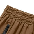 thumbnail image 5 of LpwkSSA Summer Men's Casual And Fashionable Solid Color Drawstring Elastic Waist Shorts Brown XXXXL, 5 of 9