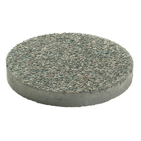 Mutual Materials Stepping Stone 12x2x12 Round Exposed Aggregate Grey