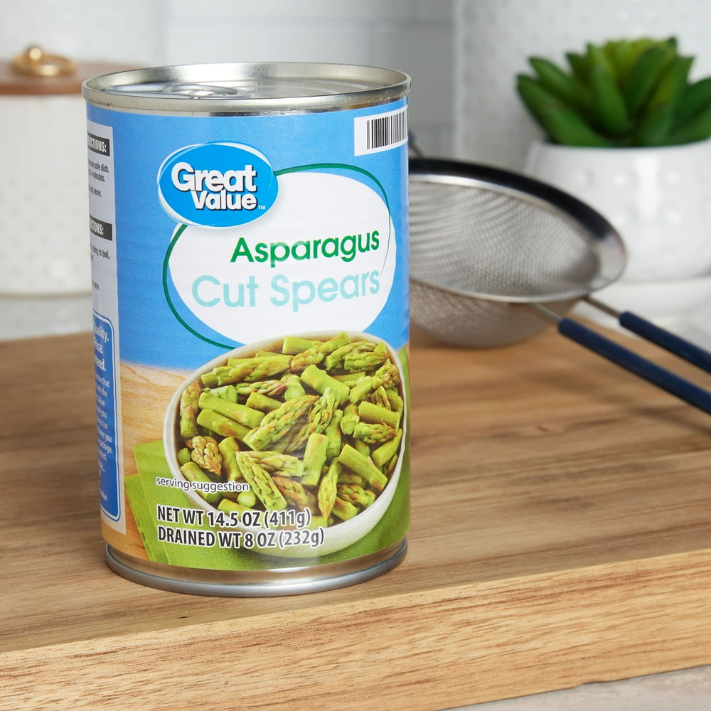 (4 Pack) Great Value Cut Asparagus Spears With Tips, 14.5 Oz Walmart