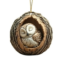 Lilixerw 3.15 inch Animals Acrylic Christmas Tree Ornament,Forest Animal Hanging Ornament for Animal Lovers Gift Christmas Pendant