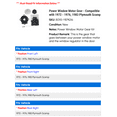thumbnail image 2 of Power Window Motor Gear - Compatible with 1972 - 1976, 1983 Plymouth Scamp 1973 1974 1975, 2 of 2