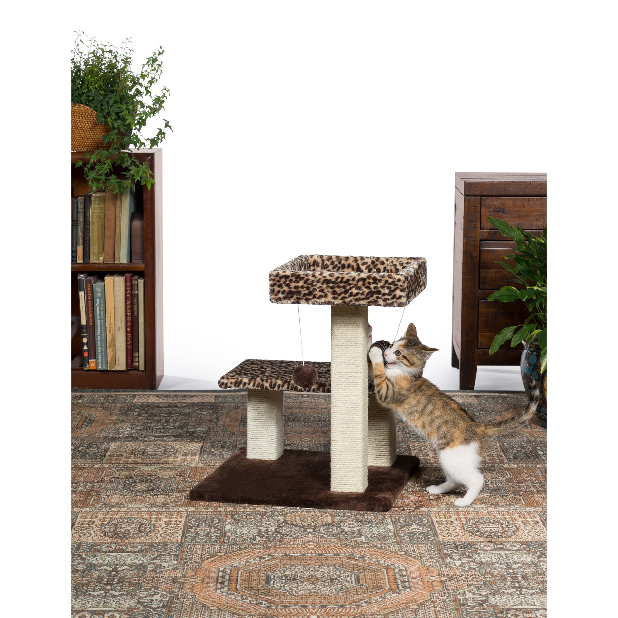 Prevue Pet Products Kitty Power Paws Leopard Terrace Cat Tree 7300