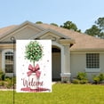 thumbnail image 2 of Amhnf Welcome Christmas Tree With Red Bow Garden Flag For Home Outdoor Garden Yard Decor 12x18 inch, 2 of 5