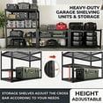 thumbnail image 5 of 60''H Garage Shelf Storage  Shelving Unit, 4 Tiers Storage Racks, Free Standing Heavy Duty Metal Adjustable Shelves, 5 of 6