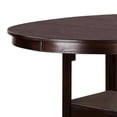 thumbnail image 2 of Benjara 42" Modern Solid Wood Counter Height Table in Brown Finish, 2 of 2