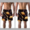 thumbnail image 3 of luoweisi Men's Beach Shorts Quick Dry Swim Trunks with Mesh Lining halloween broom L, 3 of 5