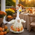 thumbnail image 6 of Porch Goose Outfits for 19-23 Inch Statue Pumpkin Fall Dress with Matching Bow Autumn Harvest Decor for Outdoor Front Porch Patio Garden and Yard Seasonal Displays, 6 of 7