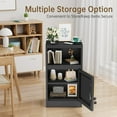 thumbnail image 2 of Favory 27" Metal Nightstand with Locked Doors, Small Sidetable with Storage Shelf, Storage Cabinet for Bedroom, Metal End Table for Home, Office Black, 2 of 10