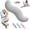 Gray, variant on Pea Pod Body Pillow for Side Sleeper, Ergonomic Double Curve Pod Full Body Pillows, Cooling Full Comfort Pillow for Back & Neck, Secure Fit Between Knees and Washable Cover(Blue,M)