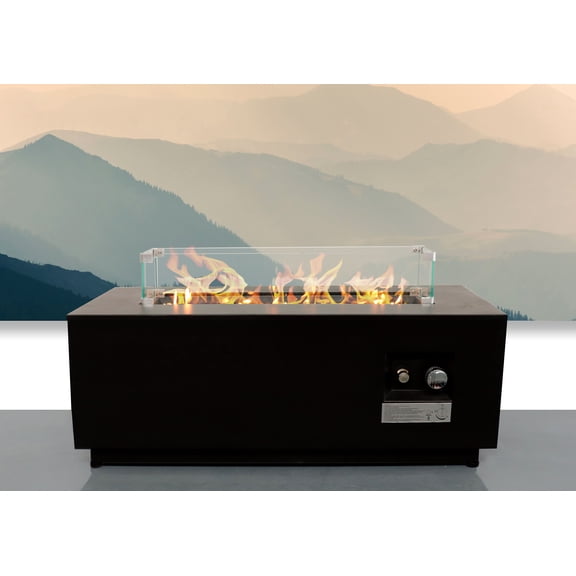 CoSoTower Living Source International 16 H X 42 W Steel Outdoor Fire Pit Table with Lid