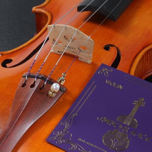 Violin Strings,Violin Strings 4/4 Full Set, Medium Tension - Solid Steel Core, Warm Tone, Economical and Durable – For All Levels