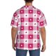 thumbnail image 3 of Balery Plaid Heart Camisa Casual de Manga Corta con Botones para Hombre, Texturizada, Estilo Cubano, para Playa, Verano-Small, 3 of 5