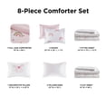 thumbnail image 6 of Mi Zone Kids Full/Queen Size Comforter Sets, Pink Kids Bed in a Bag for Girls, 8-Piece Rainbow and Metallic Stars Girls Comforter Bedding Set with bed sheets, 6 of 7