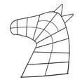 thumbnail image 4 of Marco de Corona de Alambre Macarena con Cabeza de Caballo Negro, 4 of 8