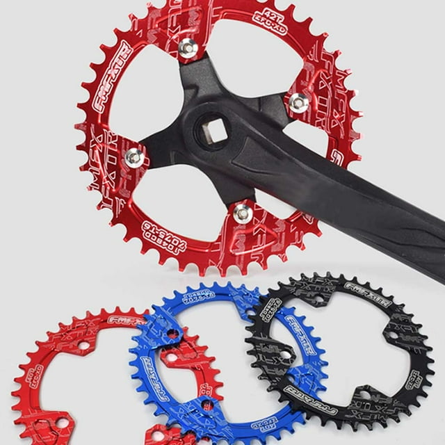 Practical Round Narrow Wide Chainrings Wear-resistant Lightweight Chainwheel High Strength Tooth Plate Parts with Sprocket Bolts Black