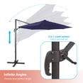 thumbnail image 4 of FLAME&SHADE 11FT Cantilever Umbrella with Aluminum Frame, and 360° Rotation,Navy Blue, 4 of 5
